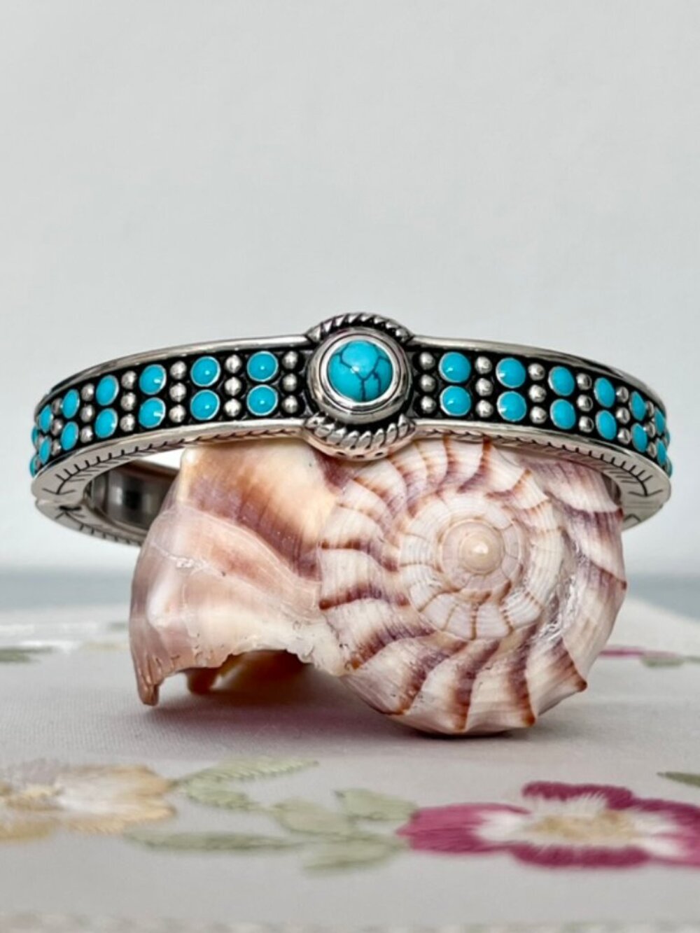 Brighton Turquoise Southwest Dream Trail Hinged Bangle